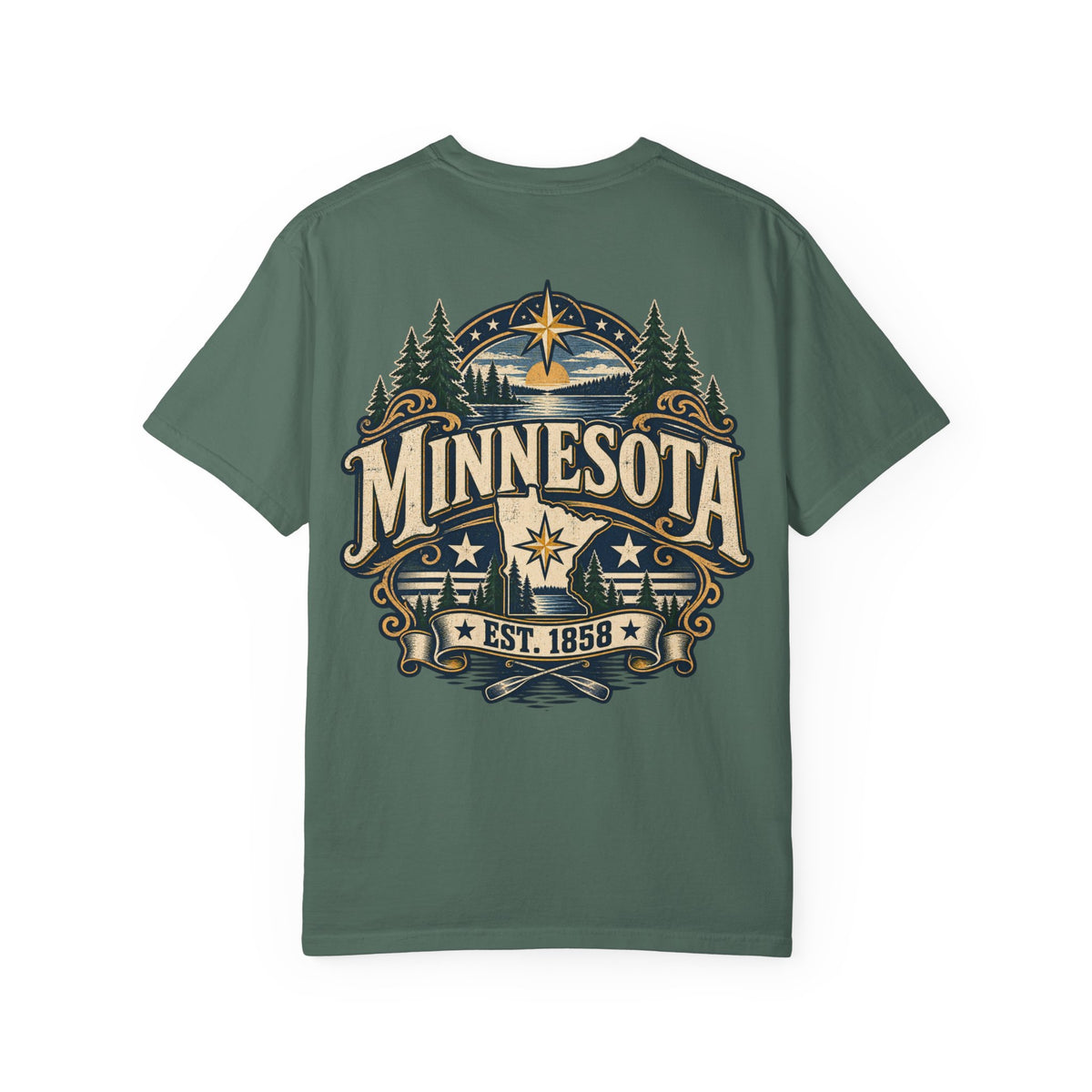 Minnesota Established 1858 Unisex Comfort Color 1717 Streetwear Graphic Tee