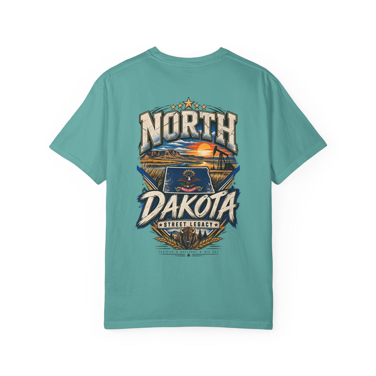 North Dakota Street Legacy Unisex Comfort Color 1717 Streetwear Graphic Tee