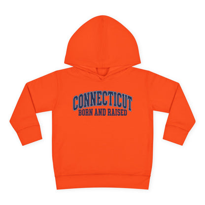 Connecticut Born and Raised Vintage Athletic Heritage Unisex Toddler Pullover Fleece Hoodie