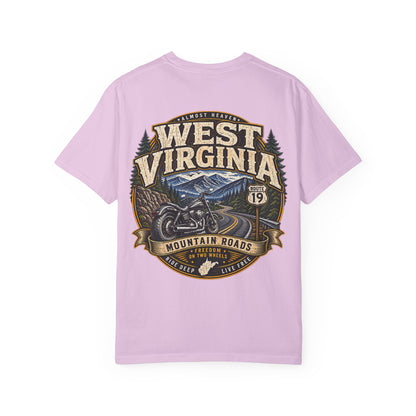 West Virginia Motorcycle Roads Unisex Comfort Color 1717 Streetwear Graphic Tee