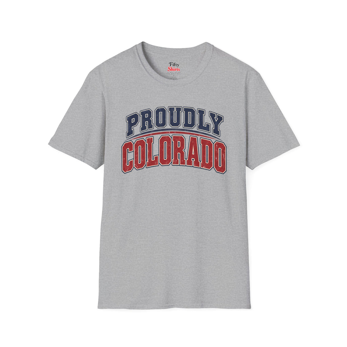 Proudly Colorado Unisex Softstyle T Shirt State Name Graphic Tee