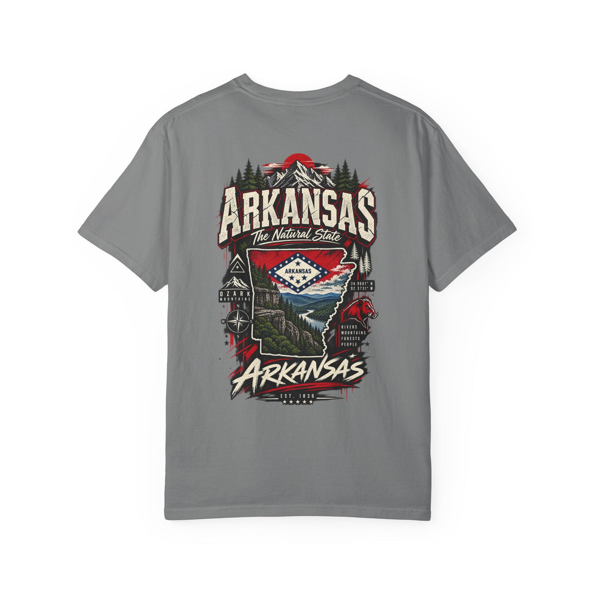 Arkansas Street Legacy Unisex Comfort Color 1717 Streetwear Graphic Tee