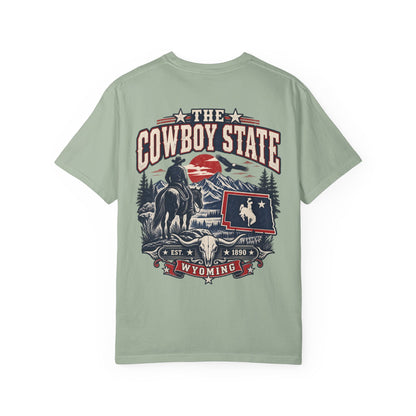 Wyoming The Cowboy State Unisex Comfort Color 1717 Streetwear Graphic Tee