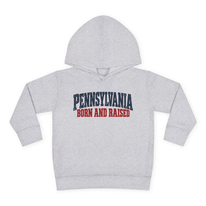 Pennsylvania Born and Raised Vintage Americana Unisex Toddler Pullover Fleece Hoodie