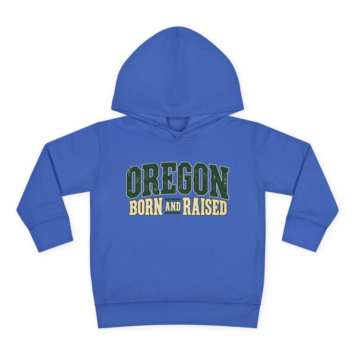 Oregon Born and Raised Pacific Northwest Americana Unisex Toddler Pullover Fleece Hoodie