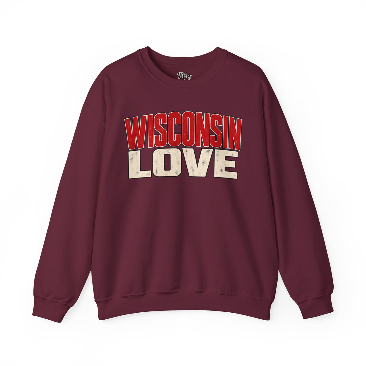 Wisconsin Love Unisex Crewneck Sweatshirt State Name Graphic