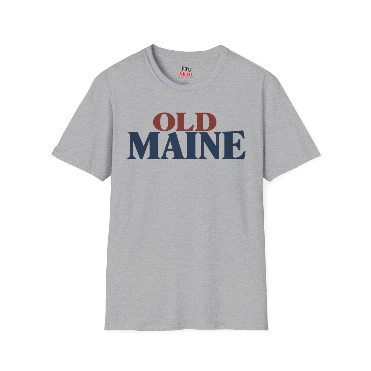 Old Maine Unisex Softstyle T Shirt State Name Graphic Tee