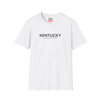 Kentucky All State In God We Trust Front Design Unisex Everyday Tee