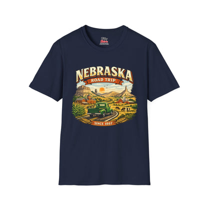 Nebraska Road Trip Unisex Softstyle T Shirt State Pride Graphic Tee Collections FS03