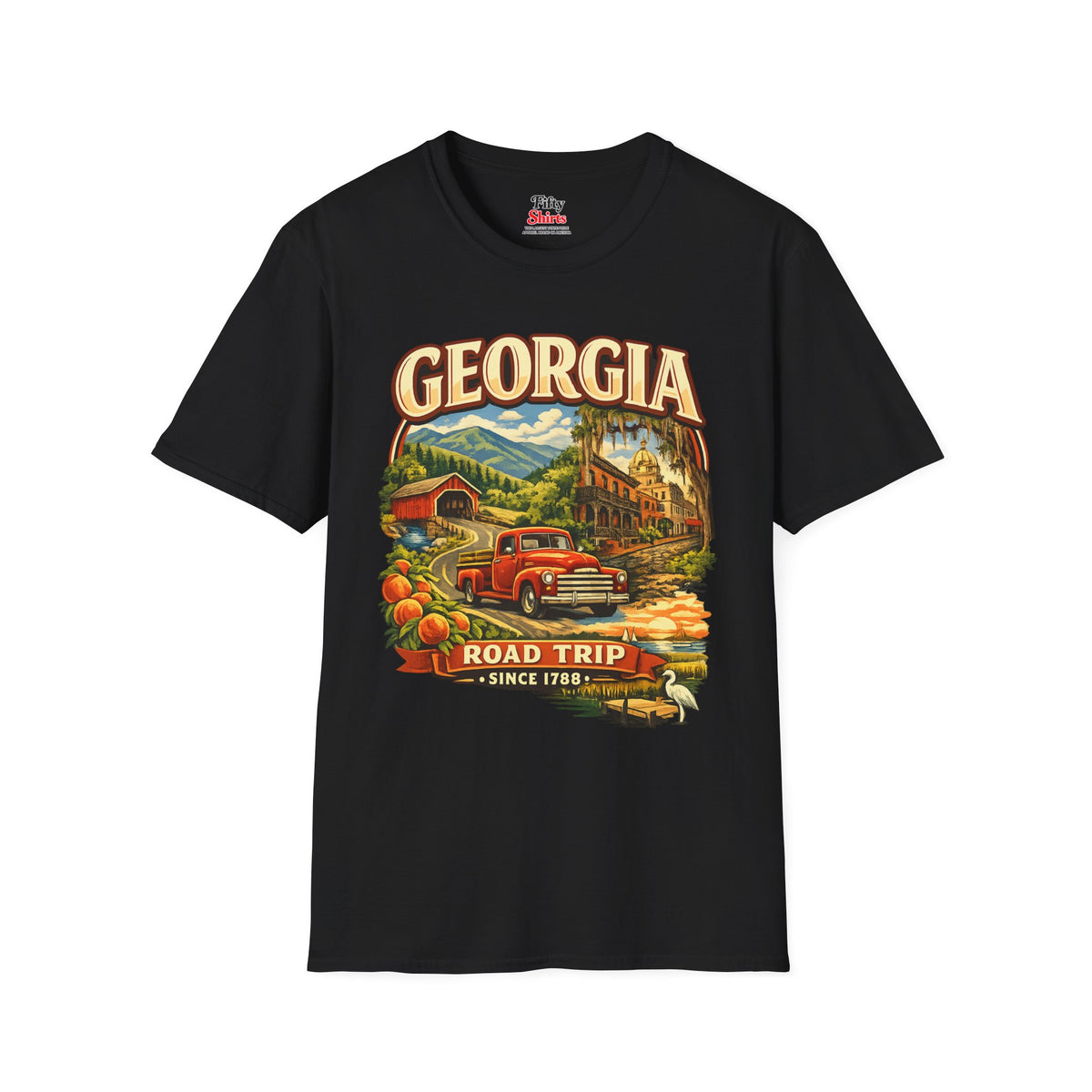 Georgia Road Trip Unisex Softstyle T Shirt State Pride Graphic Tee Collections FS03
