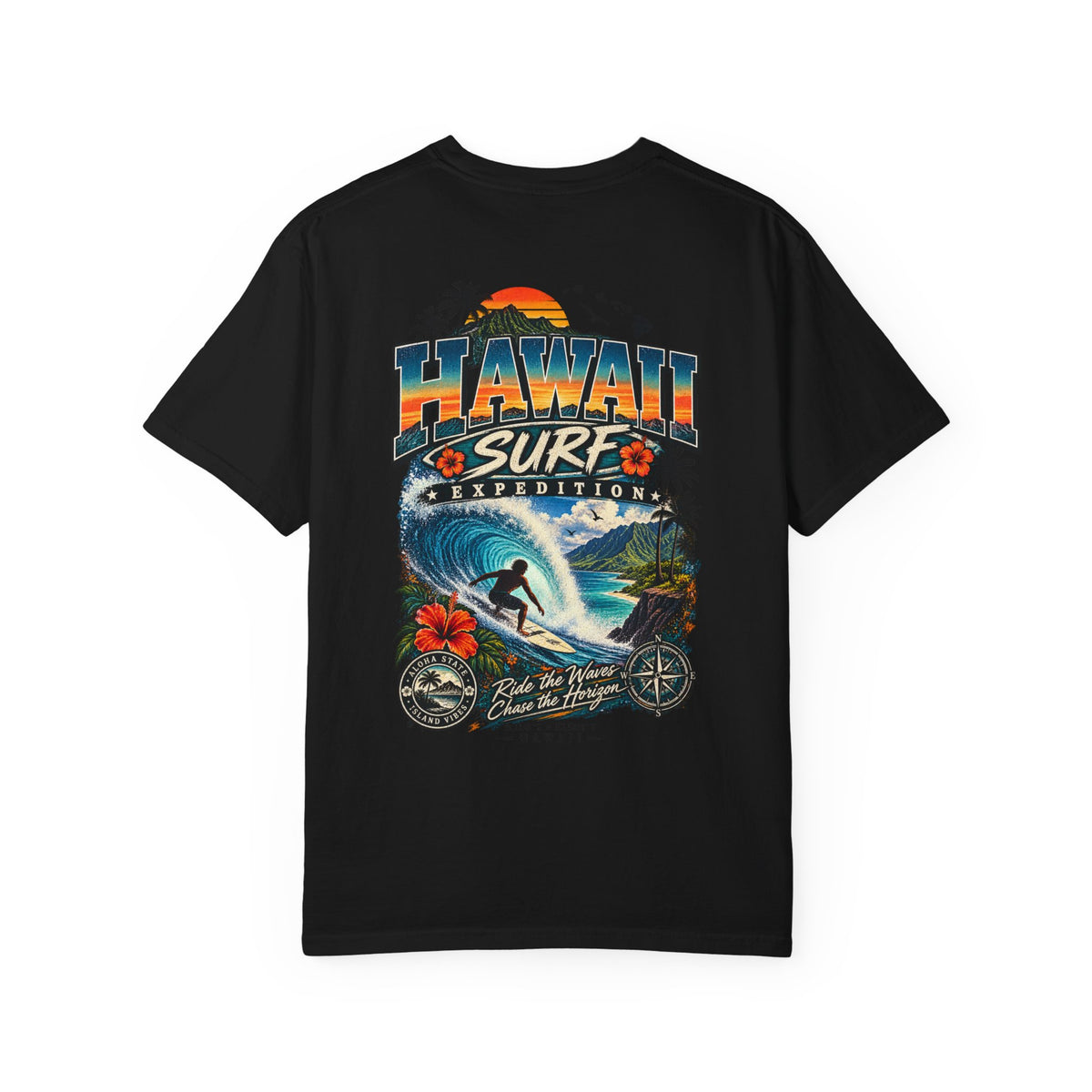 Hawaii Surf Expedition Unisex Comfort Color 1717 Streetwear Graphic Tee