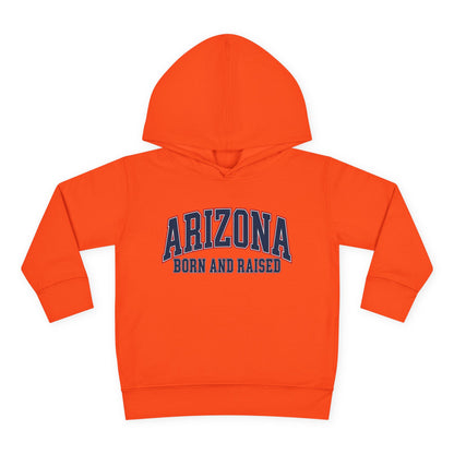 Arizona Born and Raised Classic Collegiate Unisex Toddler Pullover Fleece Hoodie