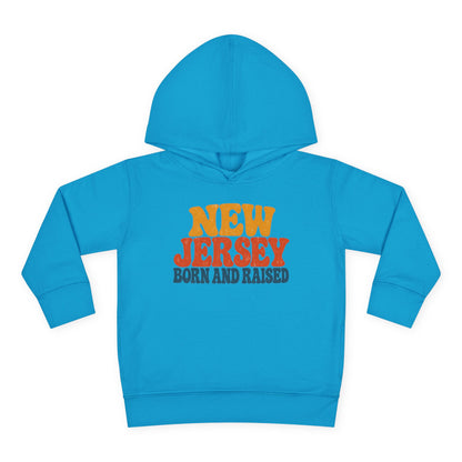 New Jersey Born and Raised Retro 1970s Unisex Toddler Pullover Fleece Hoodie