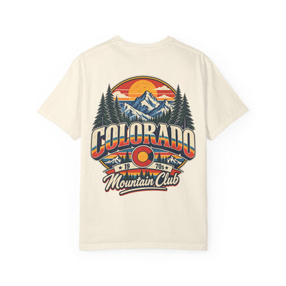 Colorado 1970s Mountain Club  Unisex Comfort Color 1717 Streetwear Graphic Tee