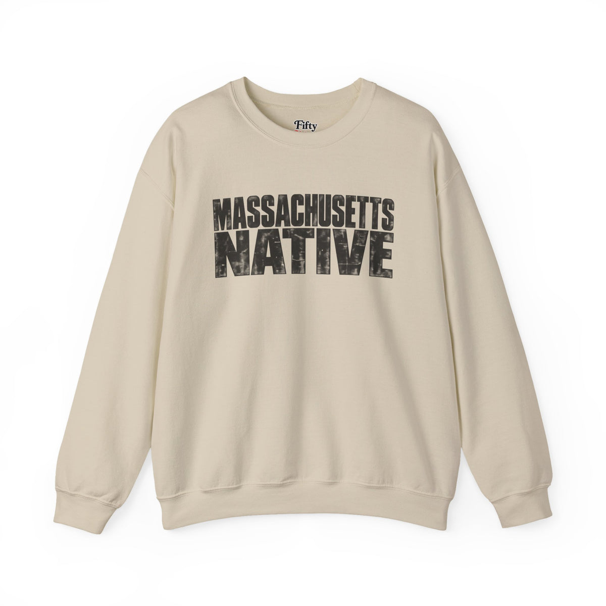 Massachusetts Native Unisex Crewneck Sweatshirt State Name Graphic