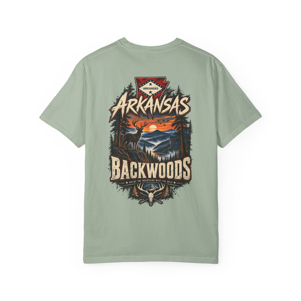 Arkansas Backwoods Unisex Comfort Color 1717 Streetwear Graphic Tee