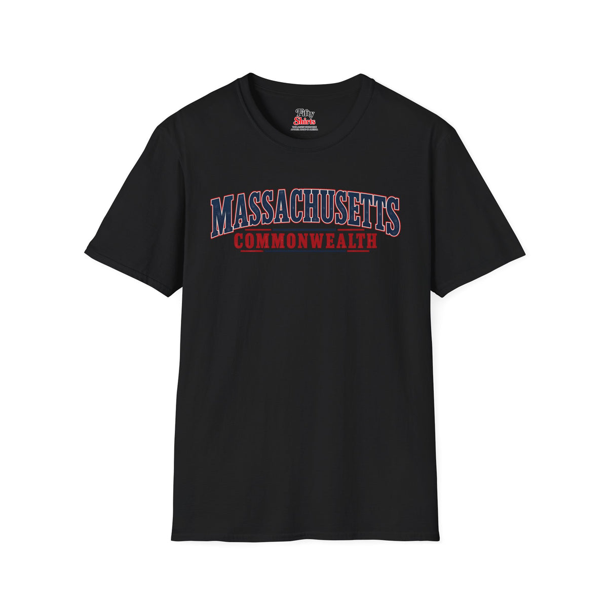Massachusetts Commonwealth Unisex Softstyle T Shirt State Name Graphic Tee