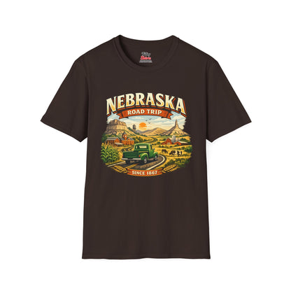 Nebraska Road Trip Unisex Softstyle T Shirt State Pride Graphic Tee Collections FS03