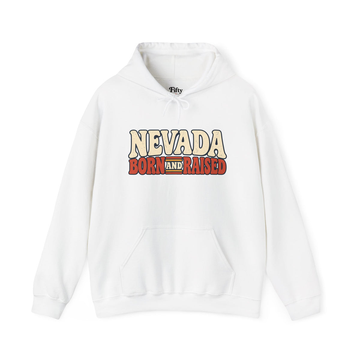 Nevada Born and Raised Retro 1970s Desert Unisex Hoodie Graphic