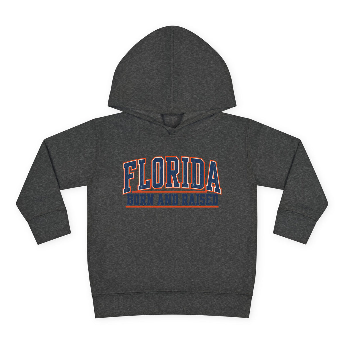 Florida Born and Raised Old-School Athletic Unisex Toddler Pullover Fleece Hoodie