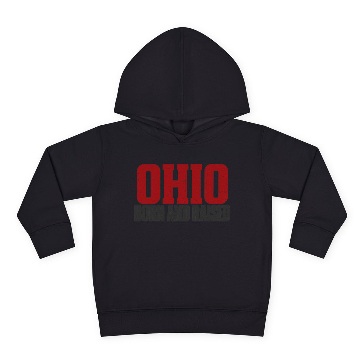 Ohio Born and Raised Minimal Heritage Unisex Toddler Pullover Fleece Hoodie
