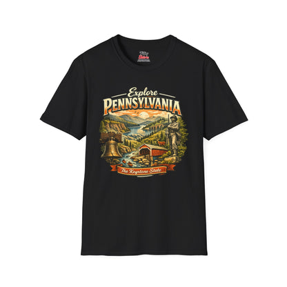 Explore Pennsylvania Unisex Softstyle T Shirt State Pride Graphic Tee Collections FS03
