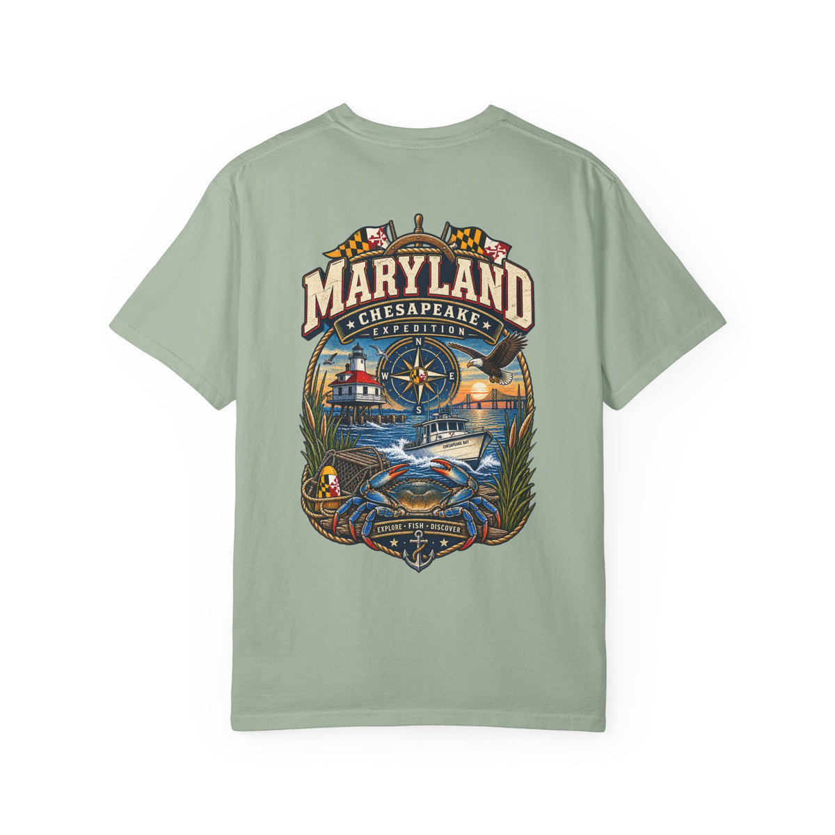 Maryland Bay Expedition Unisex Comfort Color 1717 Streetwear Graphic Tee