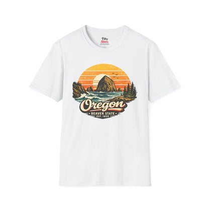 Oregon Pacific Sunset Unisex Softstyle T Shirt State Pride Graphic Tee Collections FS03