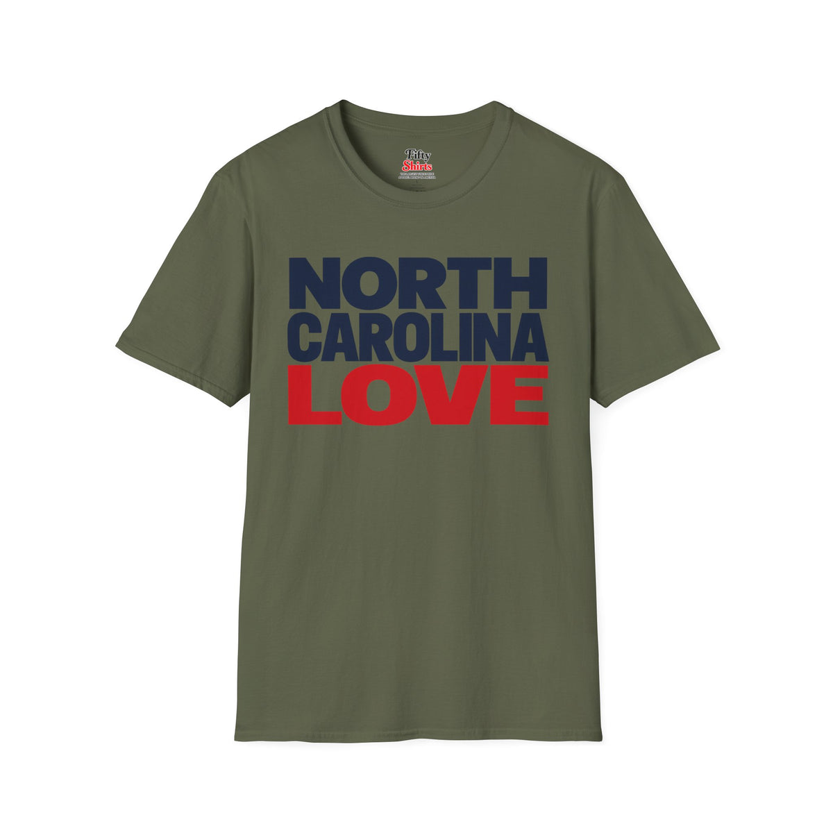 North Carolina Love Unisex Softstyle T Shirt State Name Graphic Tee