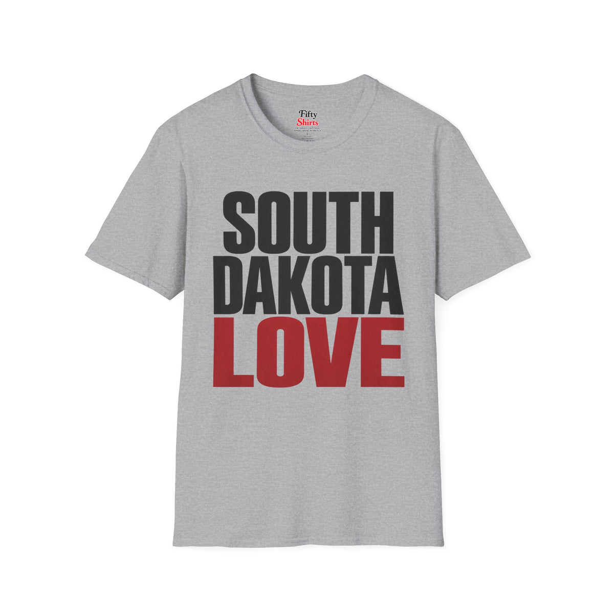 South Dakota Love Unisex Softstyle T Shirt State Name Graphic Tee