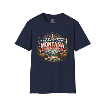 Montana State Pride Unisex Softstyle T Shirt State Pride Graphic Tee Collections FS03