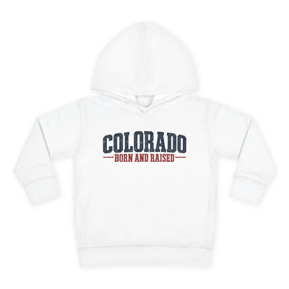 Colorado Born and Raised Classic Western Americana Unisex Toddler Pullover Fleece Hoodie