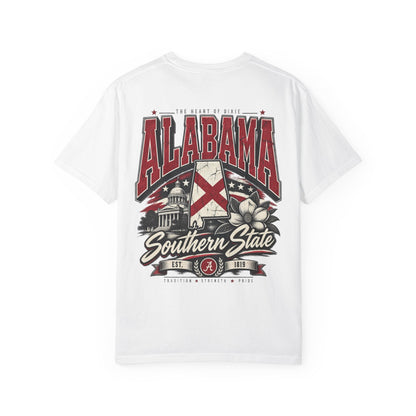 Alabama State Lettering Unisex Comfort Color 1717 Streetwear Graphic Tee