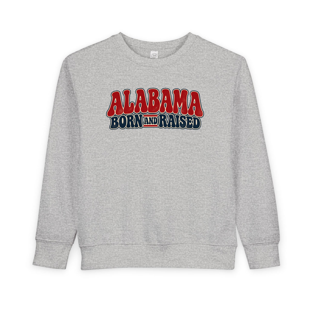 Alabama Born and Raised Retro 1970s Americana Unisex Toddler Sweatshirt