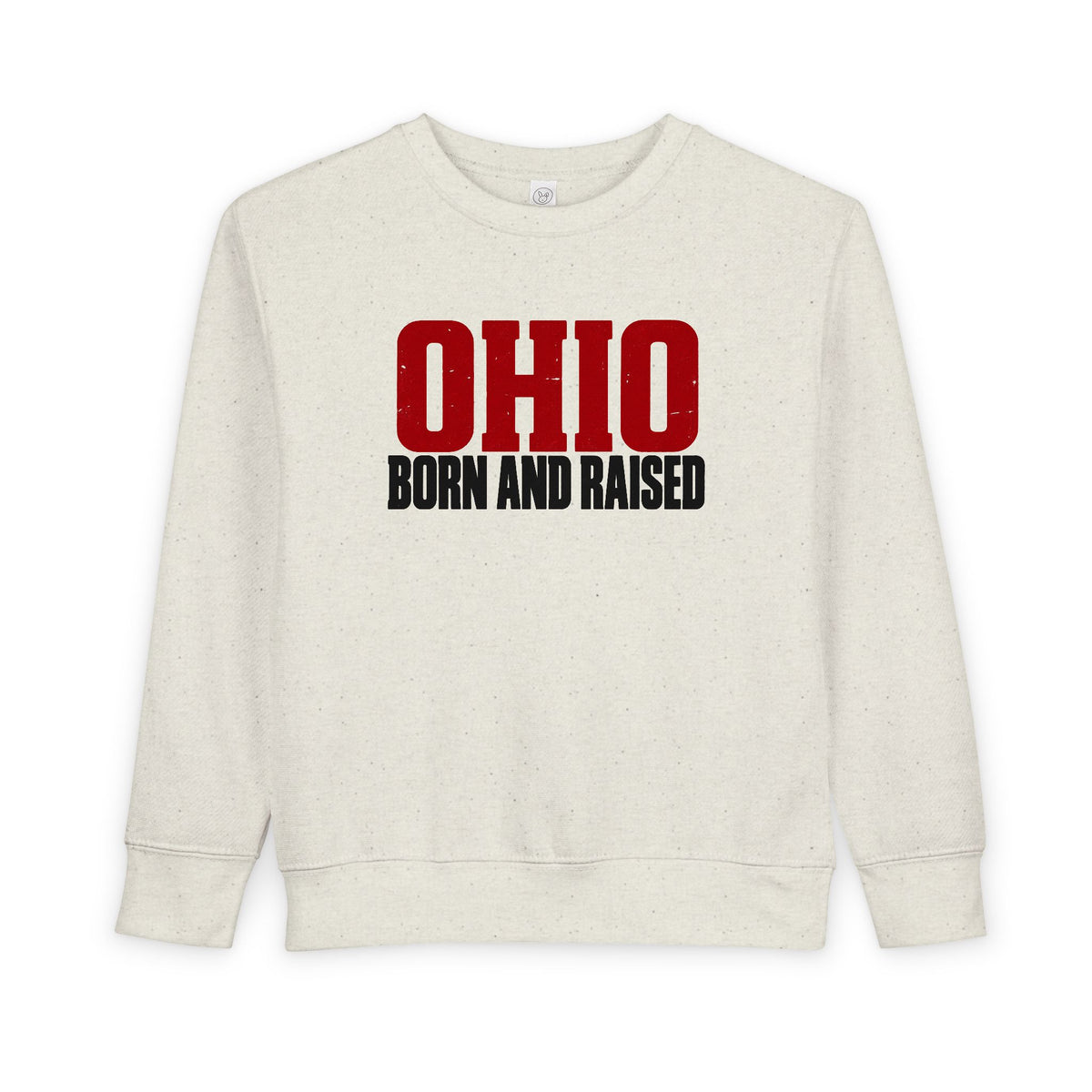 Ohio Born and Raised Minimal Heritage Unisex Toddler Sweatshirt