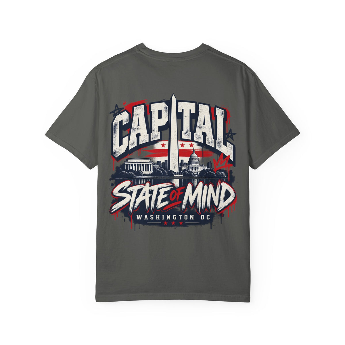 Washington DC Capital State of Mind Unisex Comfort Color 1717 Streetwear Graphic Tee