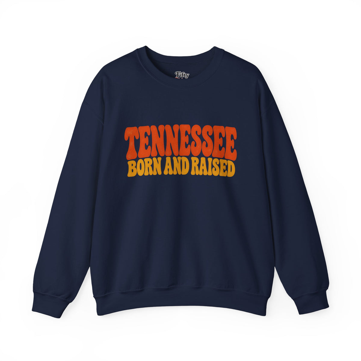 Tennessee Born and Raised Retro 1970s Unisex Sweatshirt Graphic