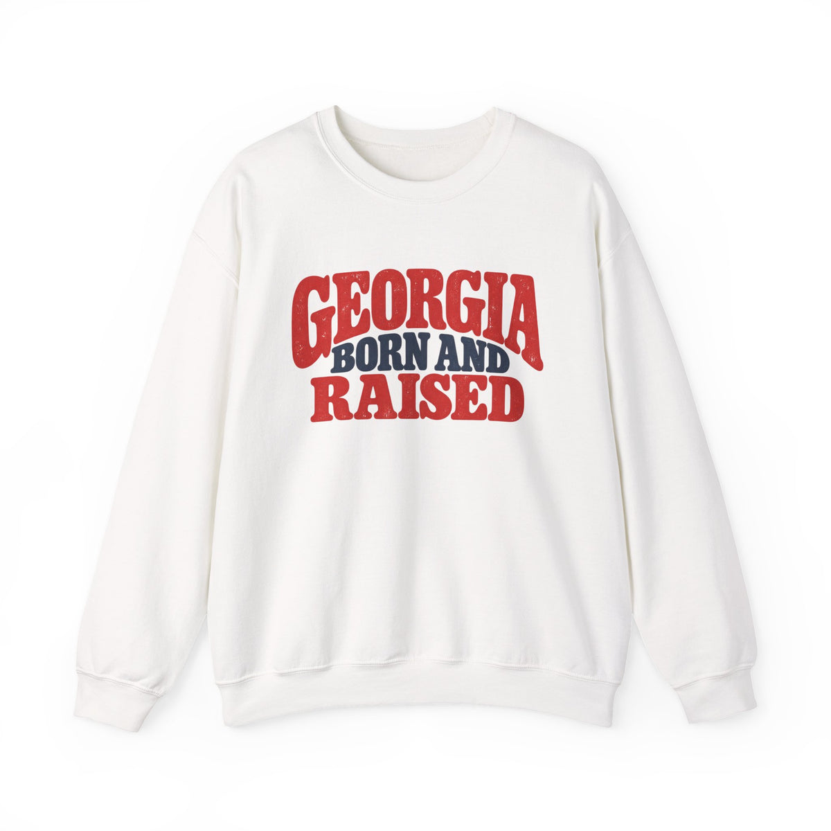 Georgia Born and Raised Retro Unisex Sweatshirt Graphic