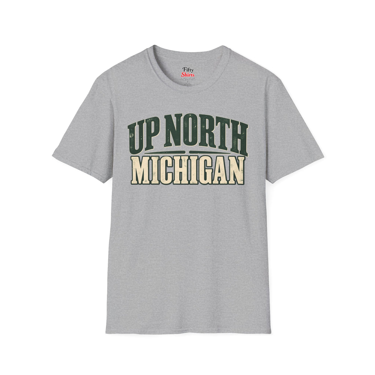 Up North Michigan Unisex Softstyle T Shirt State Name Graphic Tee