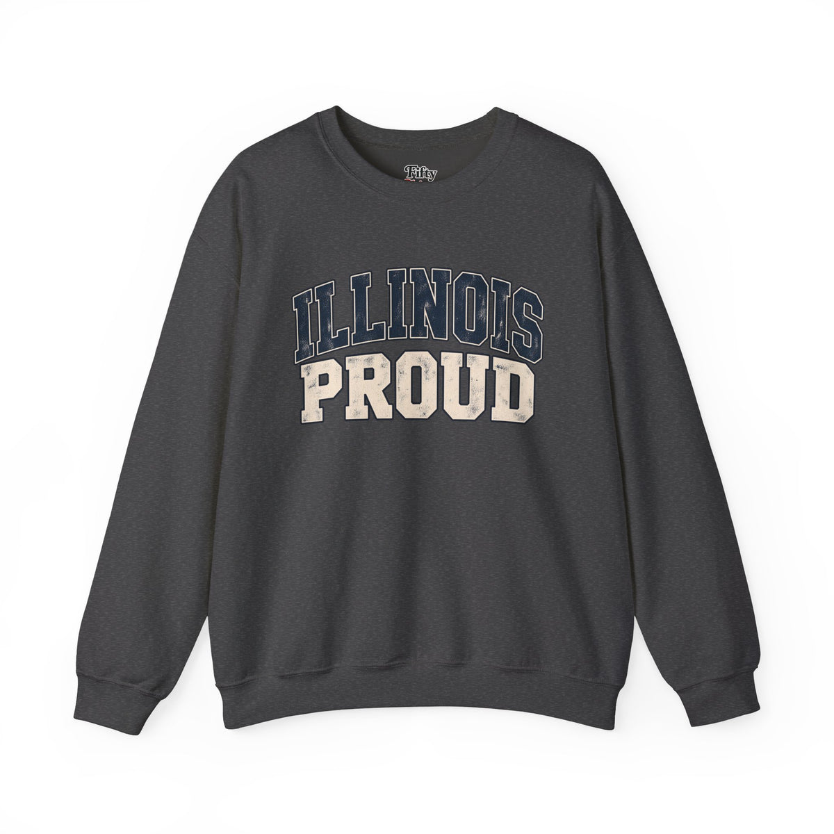 Illinois Proud Unisex Crewneck Sweatshirt State Name Graphic