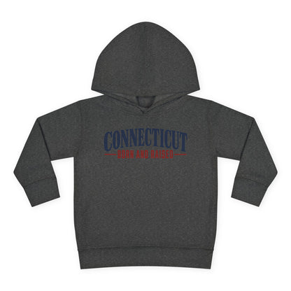 Connecticut Born and Raised Classic New England Unisex Toddler Pullover Fleece Hoodie