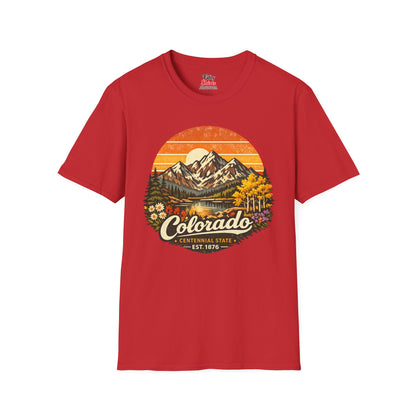 Colorado Mountain Sunset Unisex Softstyle T Shirt State Pride Graphic Tee Collections FS03
