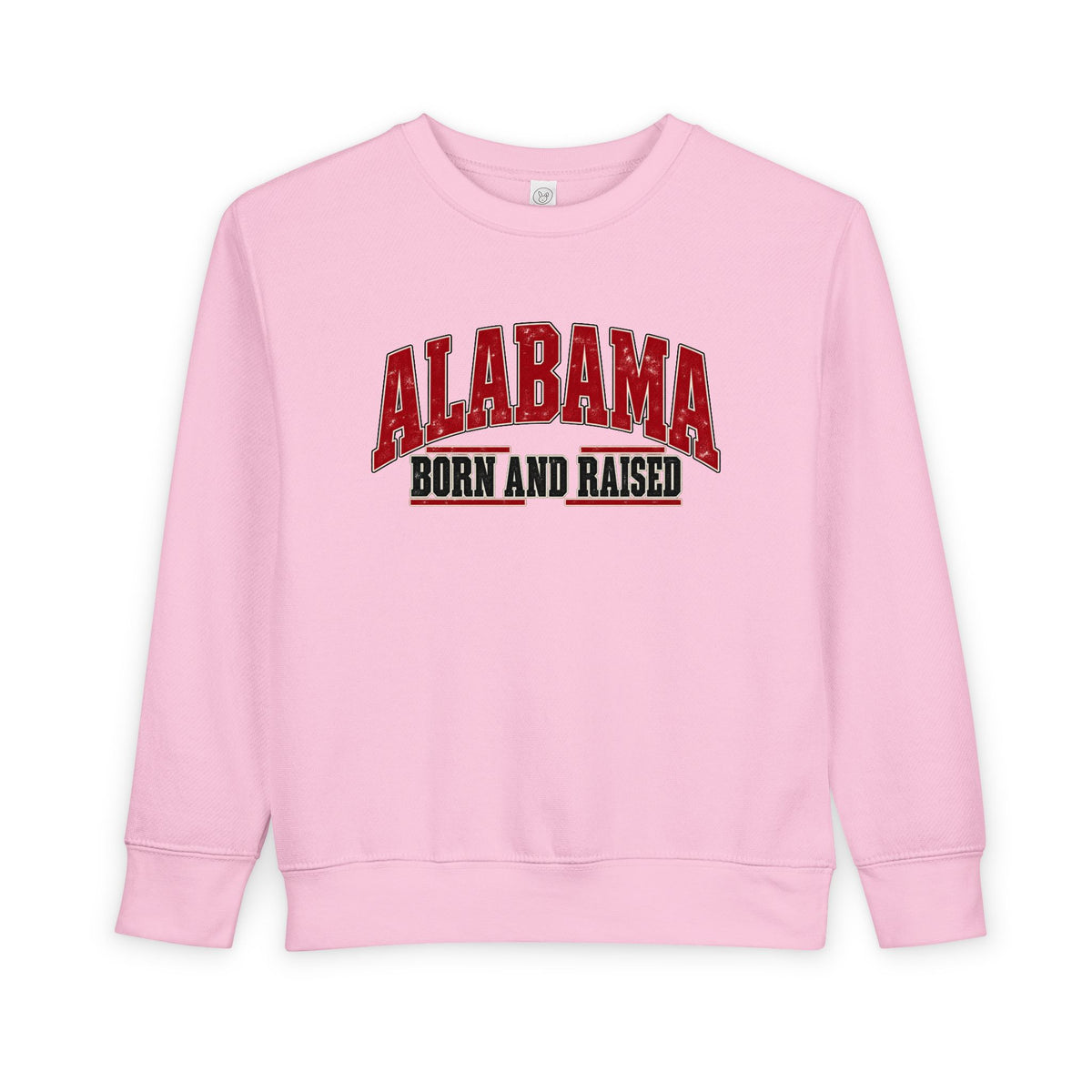 Alabama Born and Raised Bold Southern Americana Unisex Toddler Sweatshirt