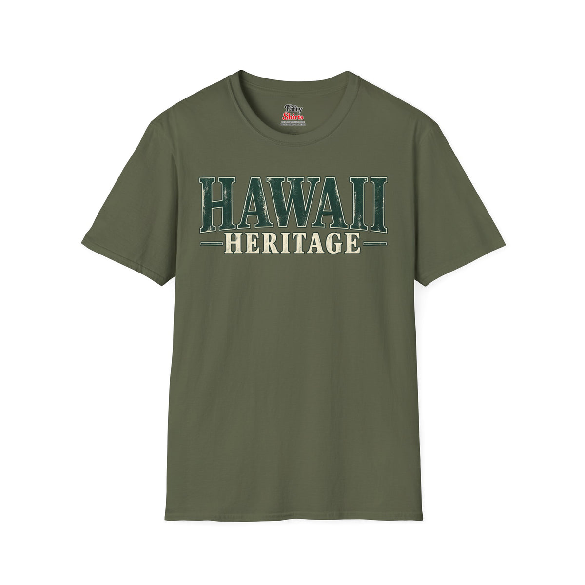 Hawaii Heritage Unisex Softstyle T Shirt State Name Graphic Tee