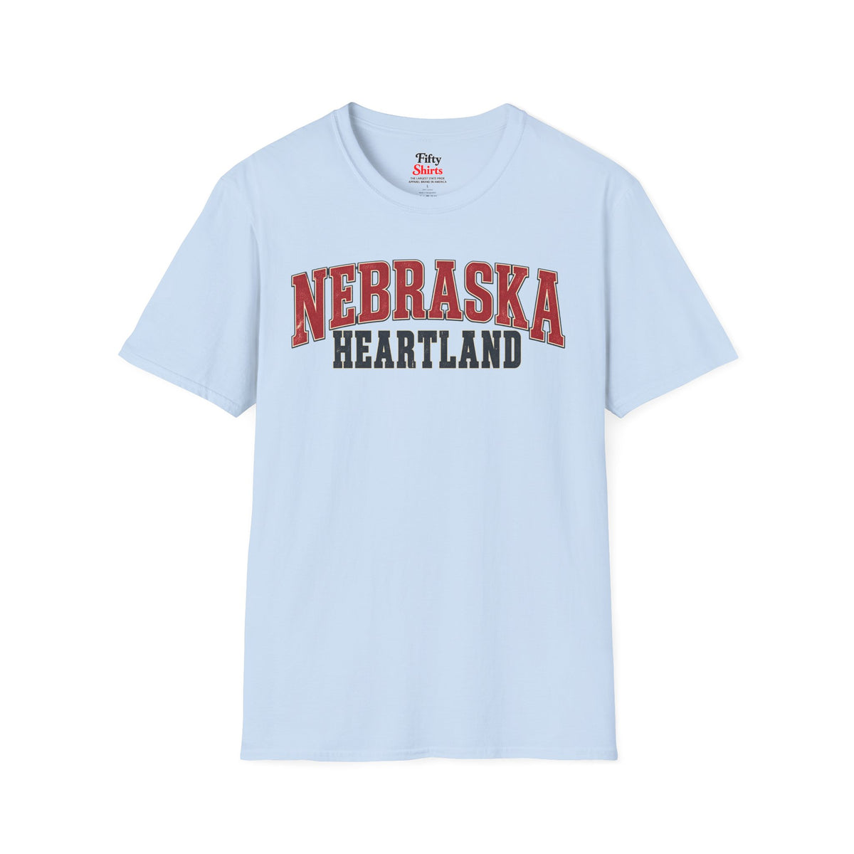 Nebraska Heartland Unisex Softstyle T Shirt State Name Graphic Tee