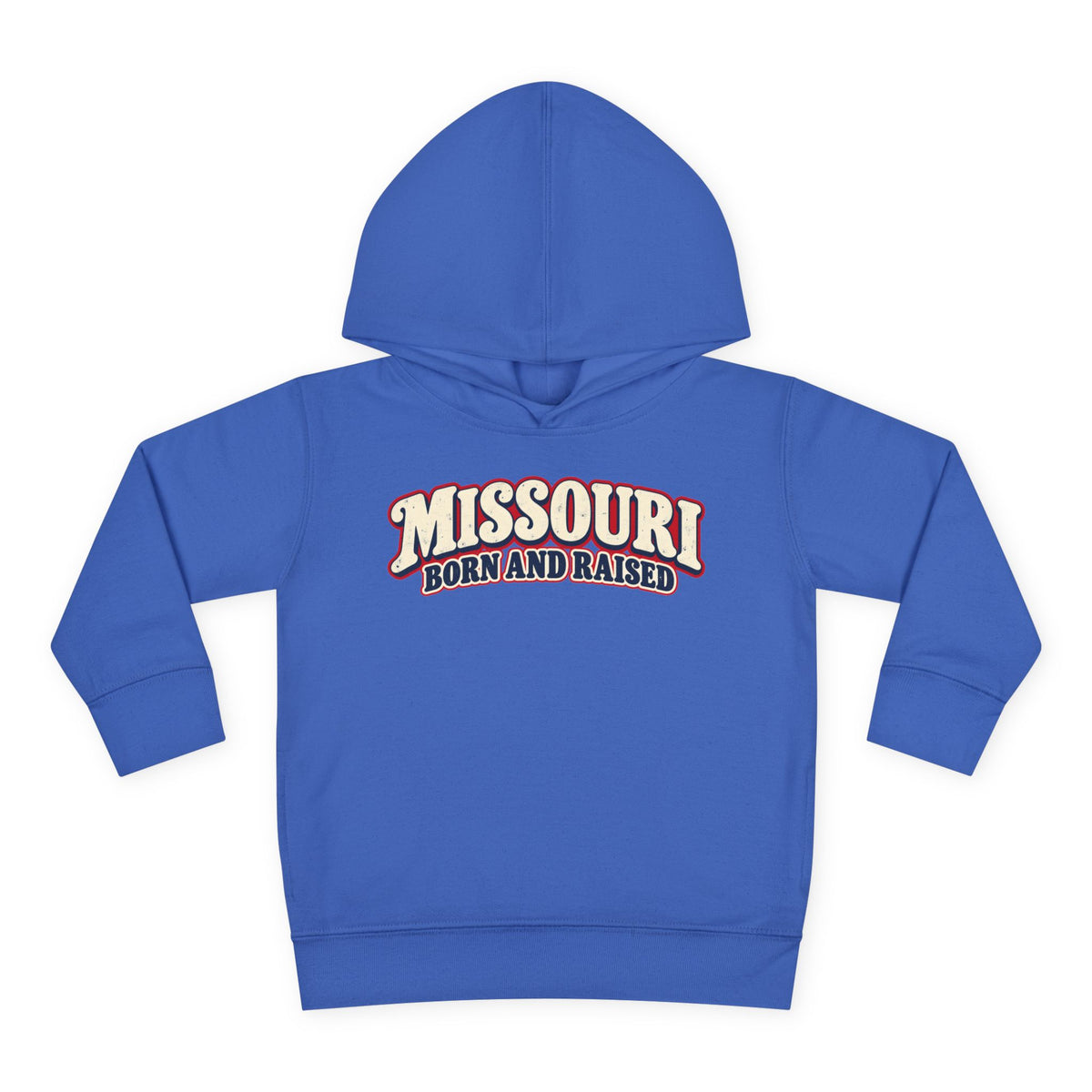 Missouri Born and Raised Retro 1970s Unisex Toddler Pullover Fleece Hoodie