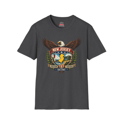 New Jersey Americana Eagle Unisex Softstyle T Shirt State Pride Graphic Tee Collections FS03