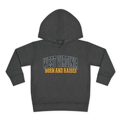 West Virginia Born and Raised Vintage Americana Unisex Toddler Pullover Fleece Hoodie