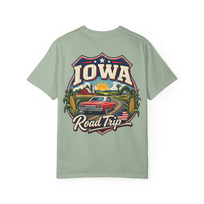 Iowa Road Trip Unisex Comfort Color 1717 Streetwear Graphic Tee