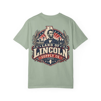Illinois Land of Lincoln Suppy Co. Unisex Comfort Color 1717 Streetwear Graphic Tee